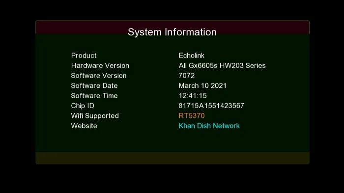 Gx6605s HW203 Software