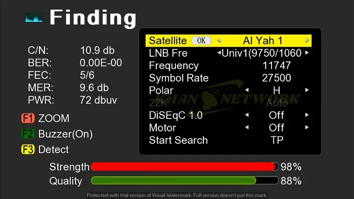 Gx6605s HW203 Sat Finder